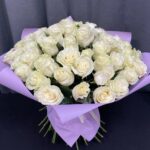 Букет белых роз, Эквадор, 60см 75