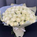 Букет белых роз, Эквадор, 70см 85