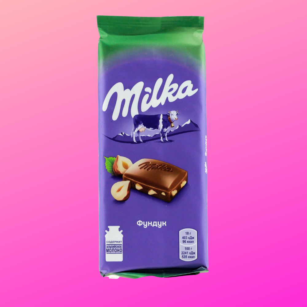 Шоколад Милка (фундук и изюм) 90 гр - Цветы PRO