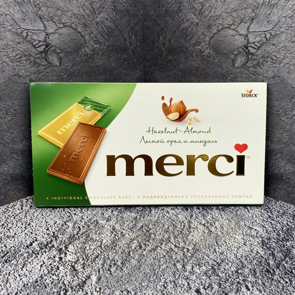 Конфеты Мерси, лесной орех и миндаль, 100гр