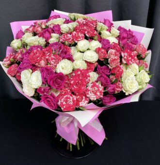 кустовые розы микс 50 см