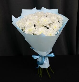 Букет из белых хризантем 7