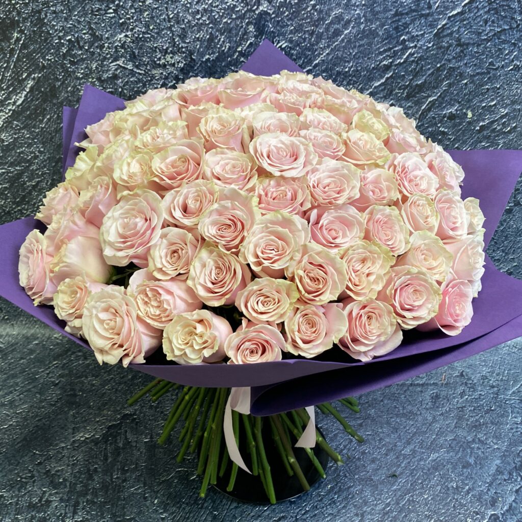 Розовые розы Пинк Мондиаль 75