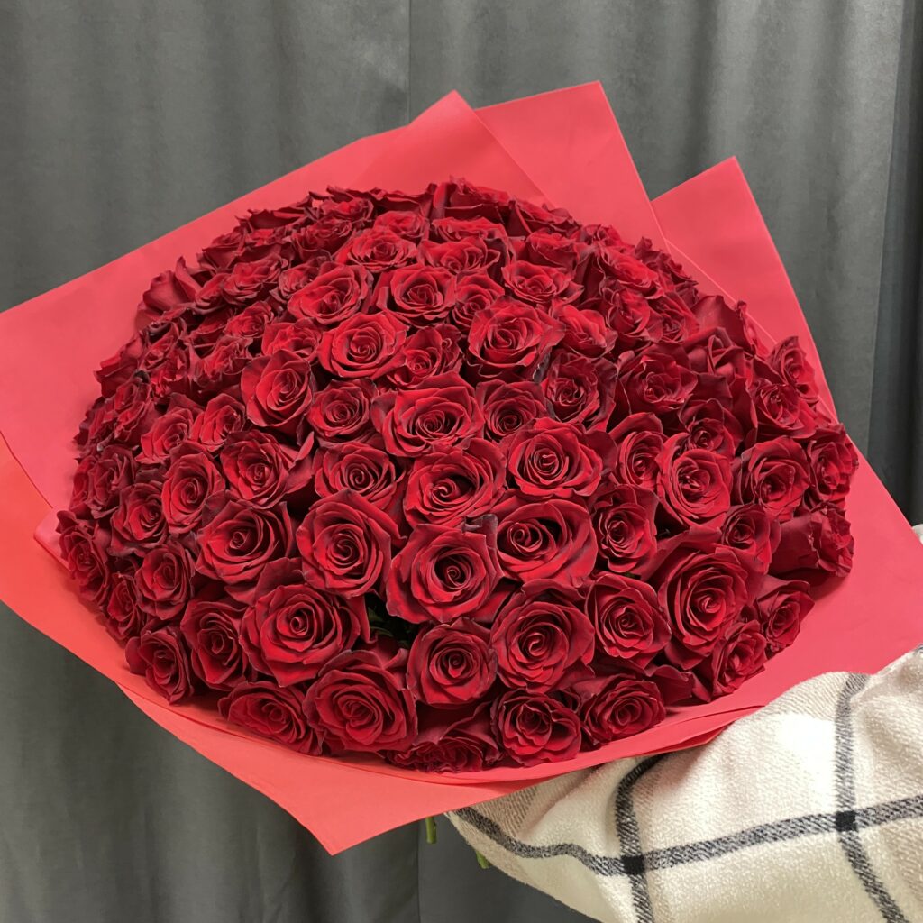 101 красная роза