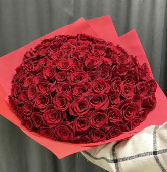 101 красная роза
