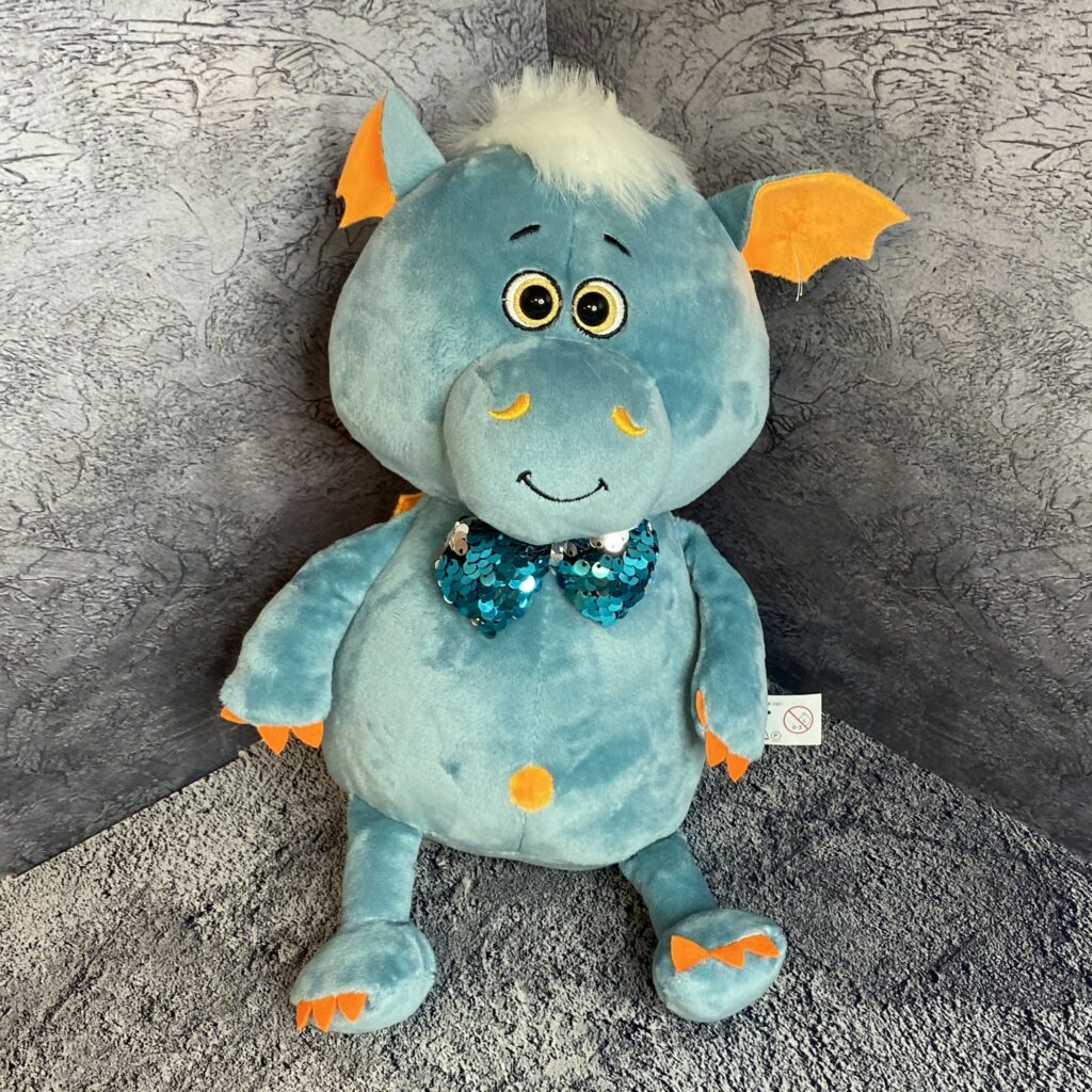 Игрушка 'Дракончик Эль с блестящим бантиком', 25 см (157)