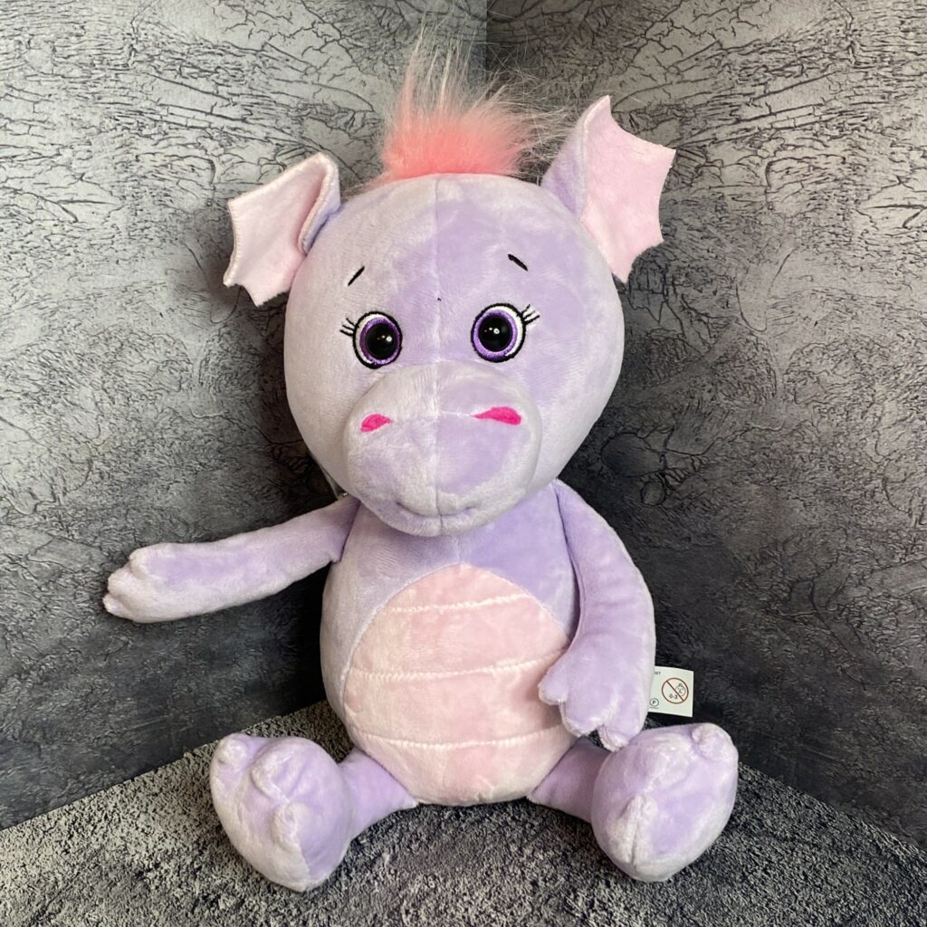 Игрушка 'Дракоша Уно', сиреневый, 25 см (165)
