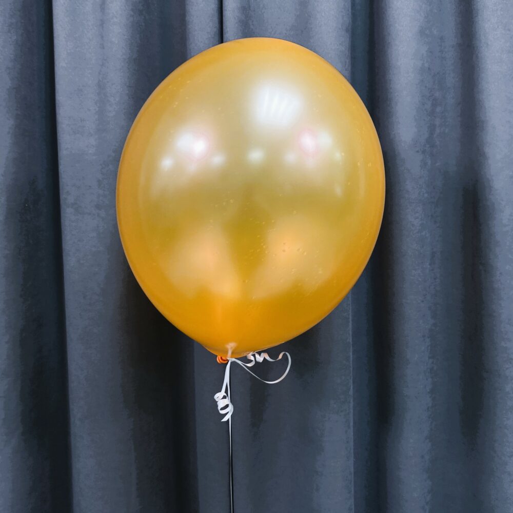 Шар с гелием 'Оранжевый, металлик', 35см (116)