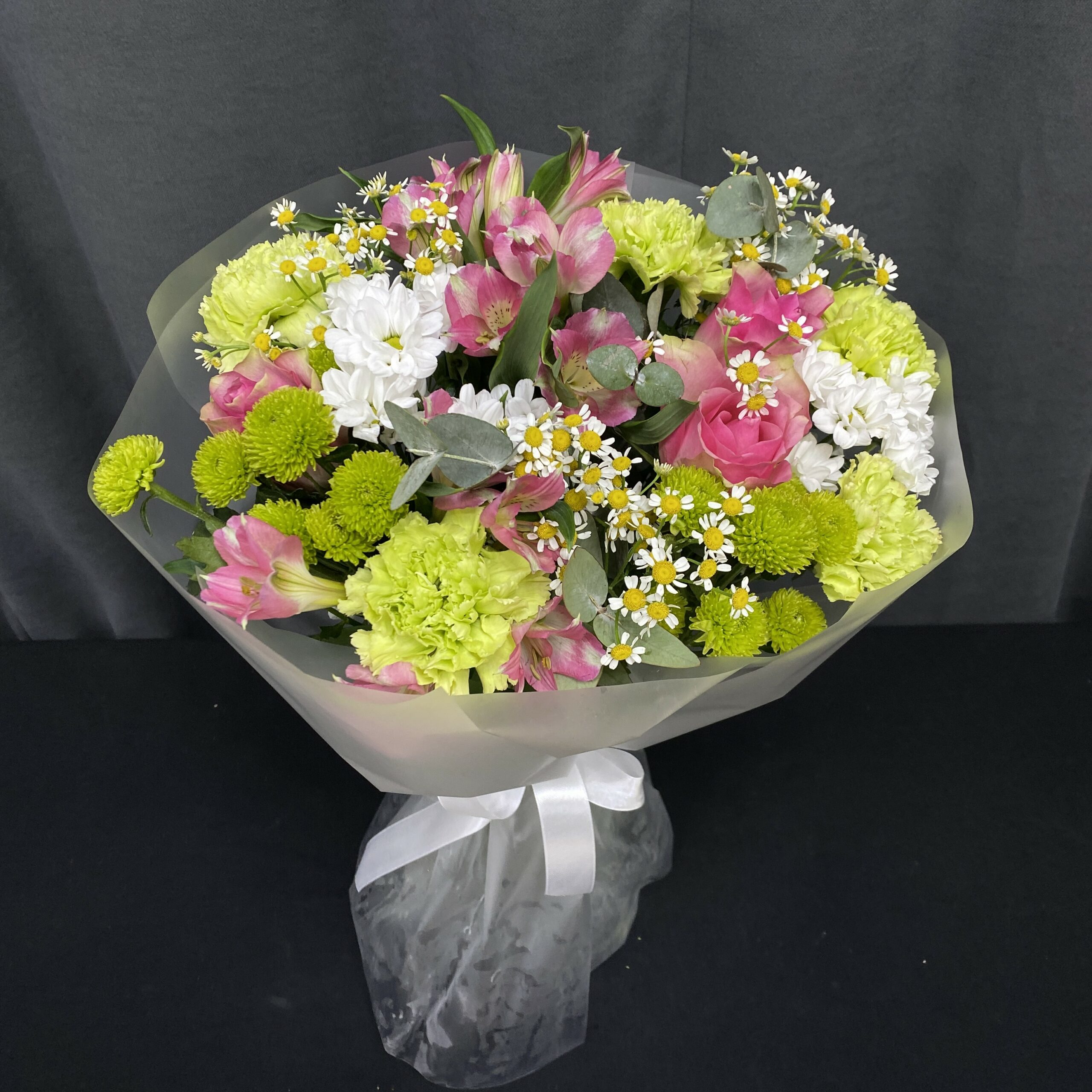 IMG_1005 Букет цветов ‘Розово‑лаймовая Нежность’ (ВН) — изображение 1